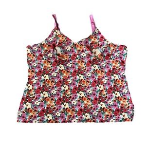 Ruby Ribbon Shape Wear Sculpting Stretch Cami Tank Top Womens Size 50 Floral